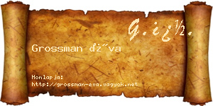 Grossman Éva névjegykártya